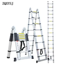 Многофункциональная телескопическая лестница из алюминиевого сплава телескопическая лестница Бытовая елочка Портативная Алюминиевая Лестница FT