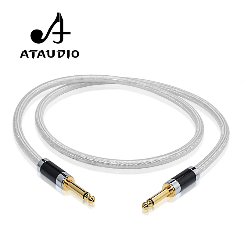 ATAUDIO Hifi стерео 6 35 мм для прямого кабеля 5 медный и серебряный моно 1/4 дюйма разъем