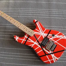 Высочайшее качество QShelly пользовательские красный& белый Kramel гитара 5150 серии EVH 6 strings электрогитары музыкальные инструменты магазин