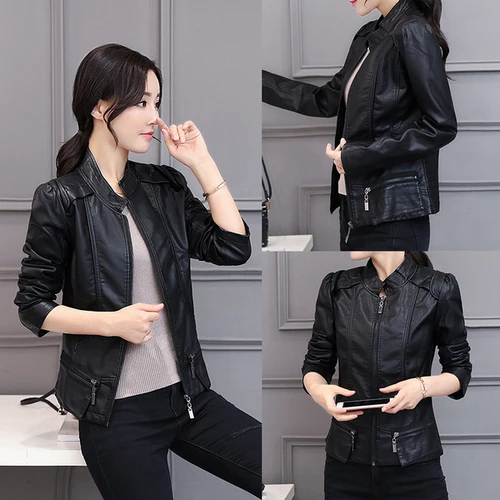 Casacos Vestes Femmes Manteau Noir Office Feminina En Veste Mujer Pu Cuir Feminino Kelly rouge Lady Chaquetas Sac Jaqueta wXnOk80P