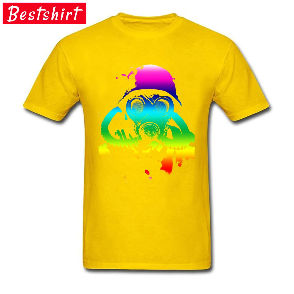 Clean World Personalized Autumn Pure Cotton O-Neck Men's T Shirt Printed On T Shirts Funny Short Sleeve T-shirts Clean World yellow