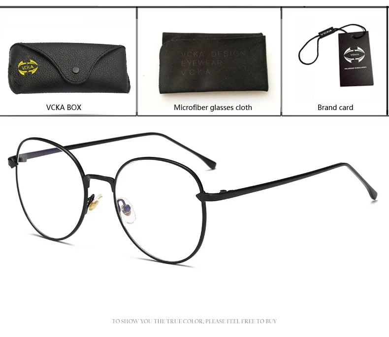 VCKA, синий светильник, блокирующие очки, компьютерные игровые очки, очки для женщин и мужчин, металлические винтажные очки kacamata anti radiasi - Цвет оправы: 2
