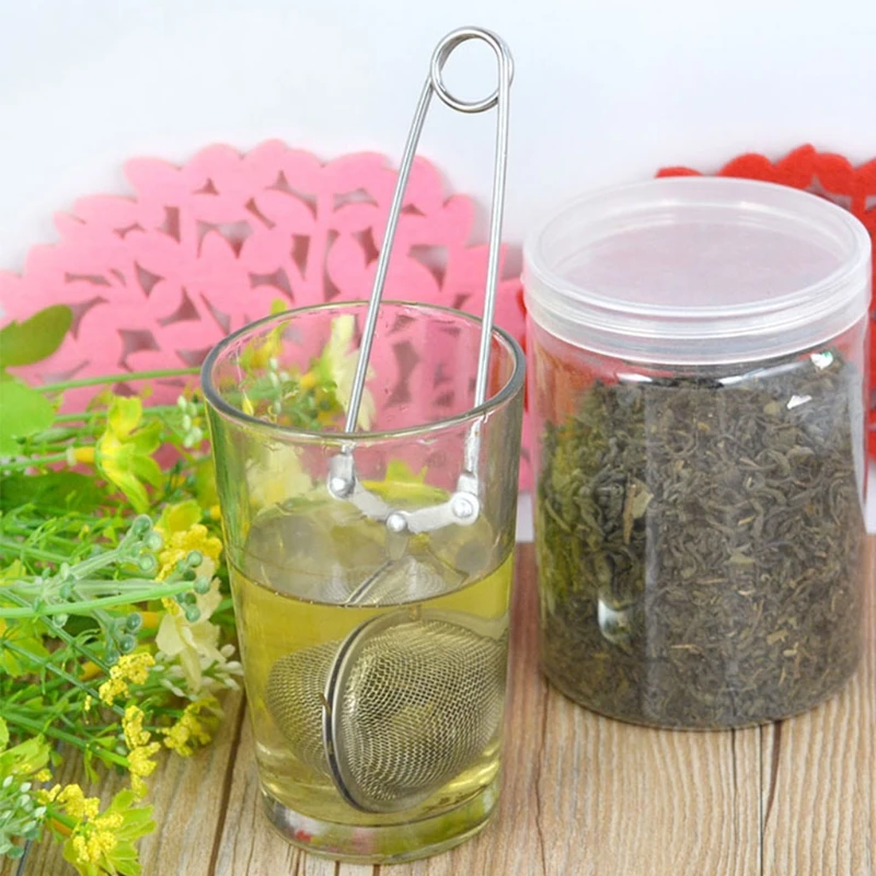 

Mesh Strainer Snap Ball Loose Leaf Tea Infuser Stainless Steel Secure Locking