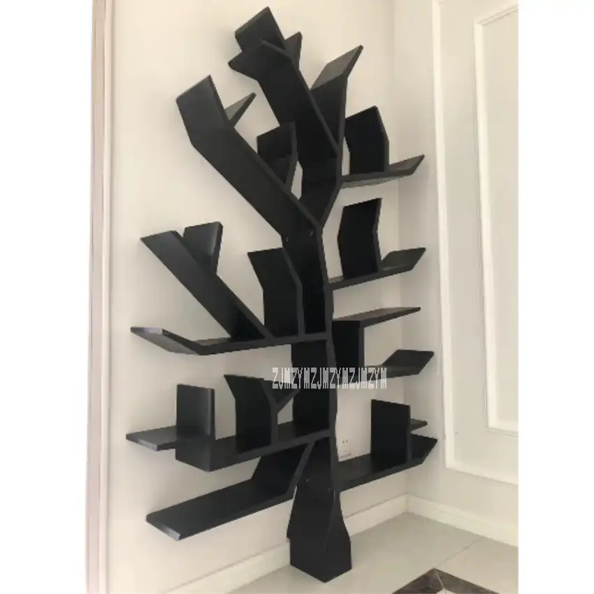 Bk066 Creativo Scaffale Libreria In Legno Massiccio Scaffale Soggiorno Camera Da Letto Della Parete Decorativa Fai Da Te A Forma Di Albero Di Legno Di