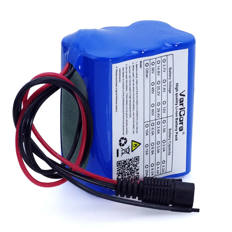 Billige VariCore 12 v 4,4 Ah 4400 mah 18650 akkus 12 v mit BMS Lithium akku Schutz Bord + 12,6 v 1A Ladegerät
