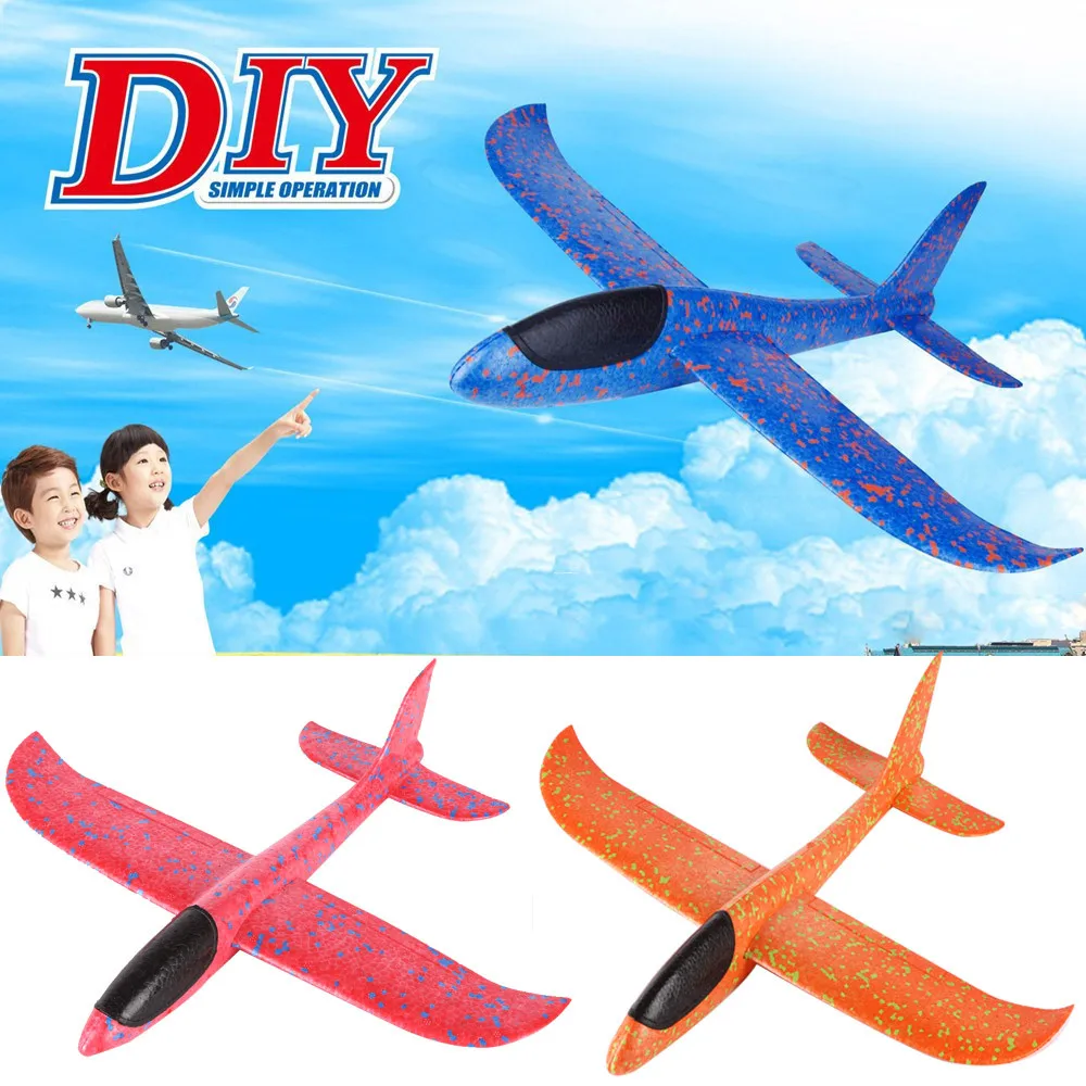 

DIY Hand Aircraft Throw Flying Glider Planes Toy Foam Aeroplane Model Party Bag Fillers airplane Plane Toys For Kids Game 2019