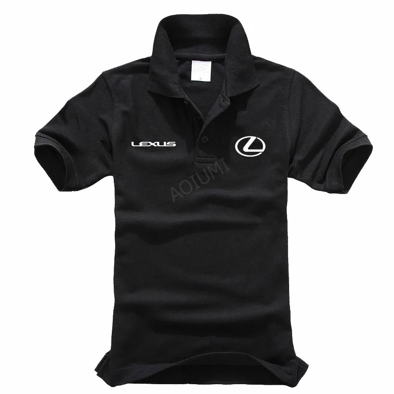 

Summer Men's solid colour Lexus Polo Shirts Casual Short Sleeve tops