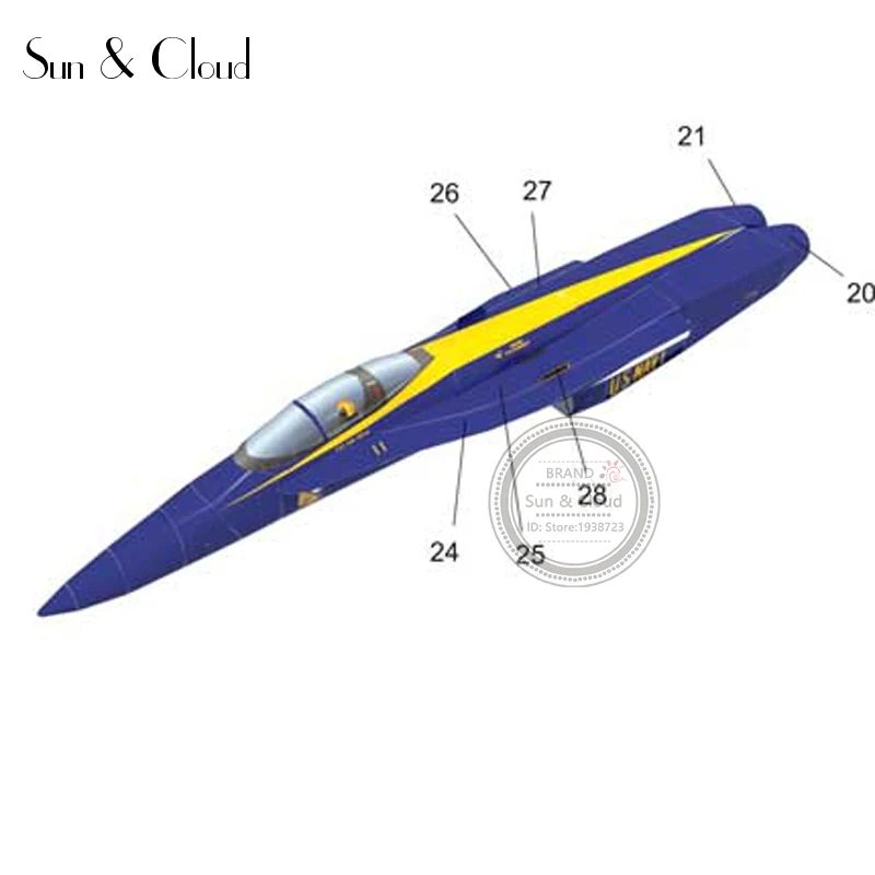 1:48 3D Макдоннелл Дуглас F/A-18 Hornet истребитель самолет Бумажная модель сборная ручная работа игра-головоломка DIY детская игрушка