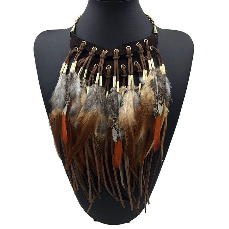 Collar de declaración de moda elegante para nuevo diseño de Gargantilla, collares de pluma y colgantes, joyería de bisutería 2019|statement necklace 2016|fashion statement necklacefeather necklace - AliExpress