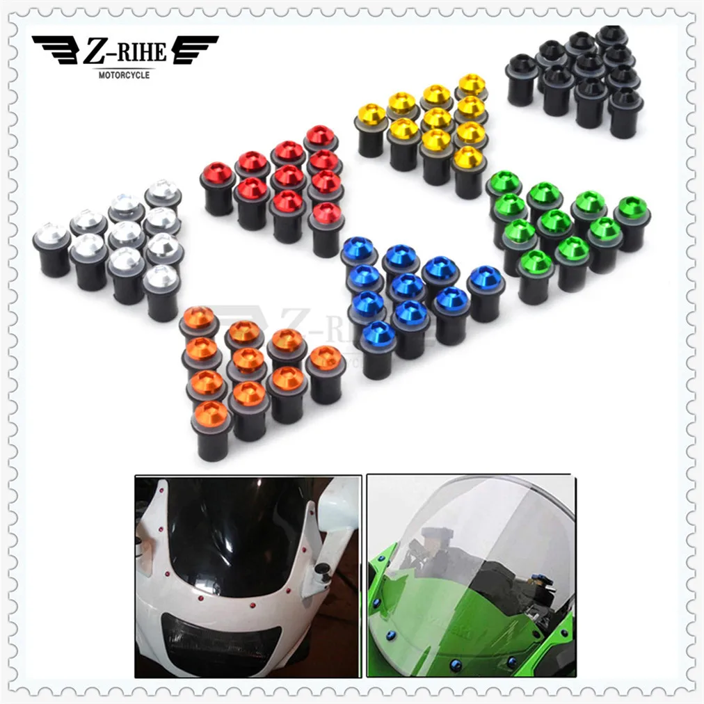 

Motorcycle Windshield Windscreen Bolt Screw Nut Fastener kit FOR YAMAHA R6S USA BT1100 Bulldog XJR400 1300 RACER 400R