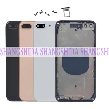 

Full Housing High Quality Back Cover For iphone 8 8G or 8 Plus 8Plus and For iphone X Cover Rear Door Chassis Middle Frame