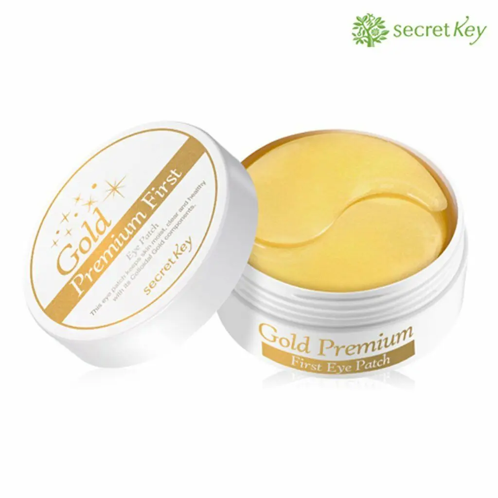 

SECRET KEY Gold Premium First Eye Patch 60pcs Gold Collagen Eye Mask Dark Circle Anti-Puffiness Remove Eye Care Korea Cosmetics