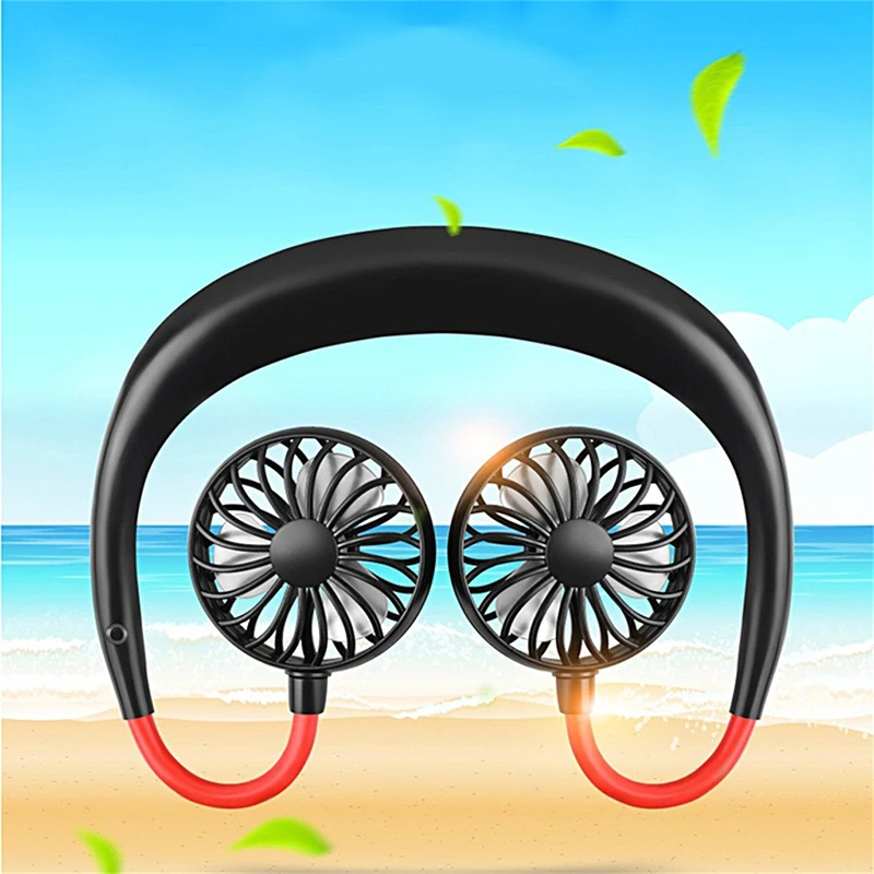 

Portable Mini USB Fan Flexible Hang Neck Fan Rechargeable Mini Fans 360 Degree Rotation Sport Fan for Summer Home Office Fitness