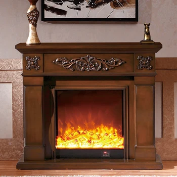 

living room decorating warming fireplace W120cm wooden fireplace mantel electric fireplace insert LED optical artificial flame