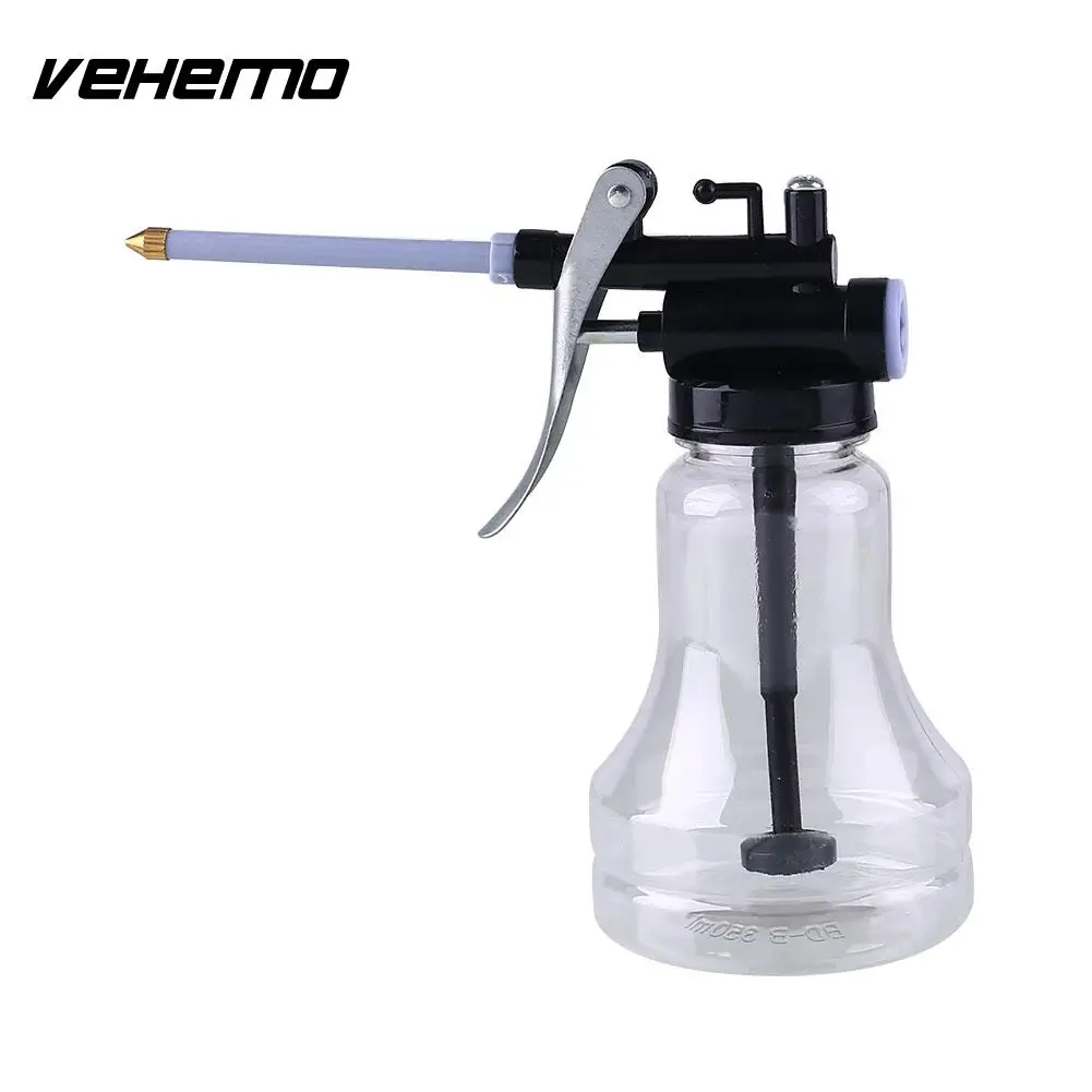 

350ML High Pressure Transparent Spray Oil Can Oiler Copper Tip Oil Pump