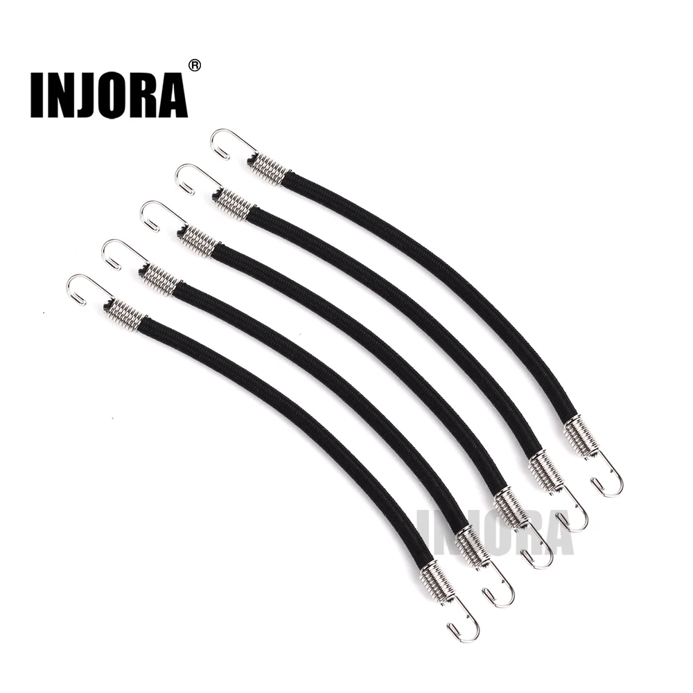 

INJORA 5Pcs Elastic Roof Rack Rope/ Luggage Cord for RC Car Crawler Axial SCX10 II 90046 Tamiya CC01 D90 Traxxas TRX-4