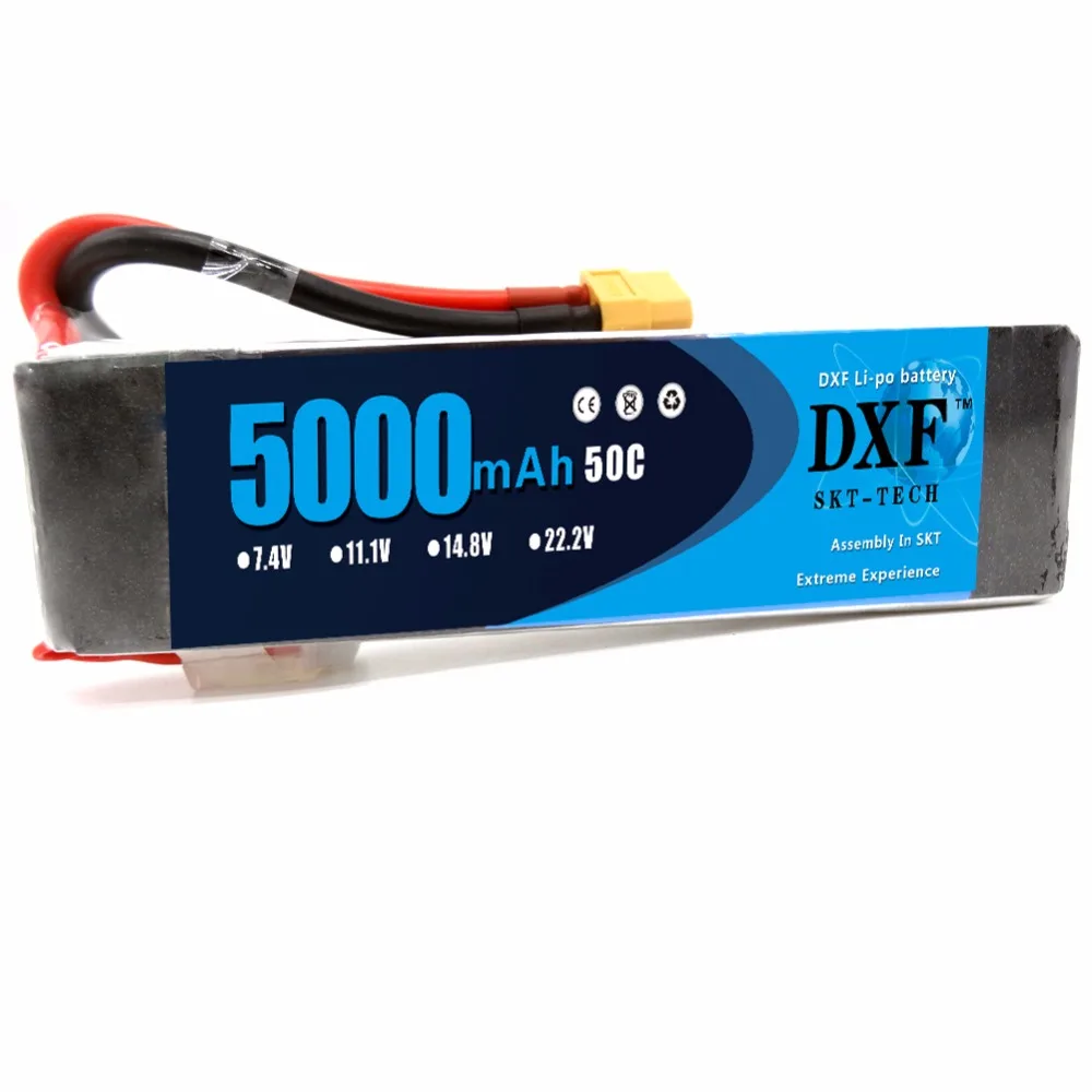 

DXF 4S 14.8v 5000mAh 50C Lipo Battery for RC Airplane, RC Helicopter, RC Car/Truck, RC Boat(155*48*32mm)