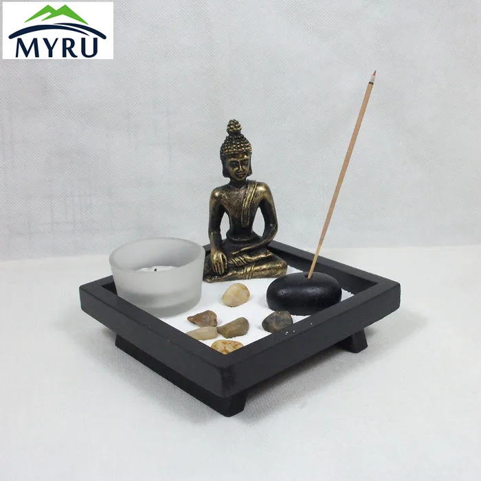 Chinese Zen Buddha resin sand fragrance candle holder Home Buddha