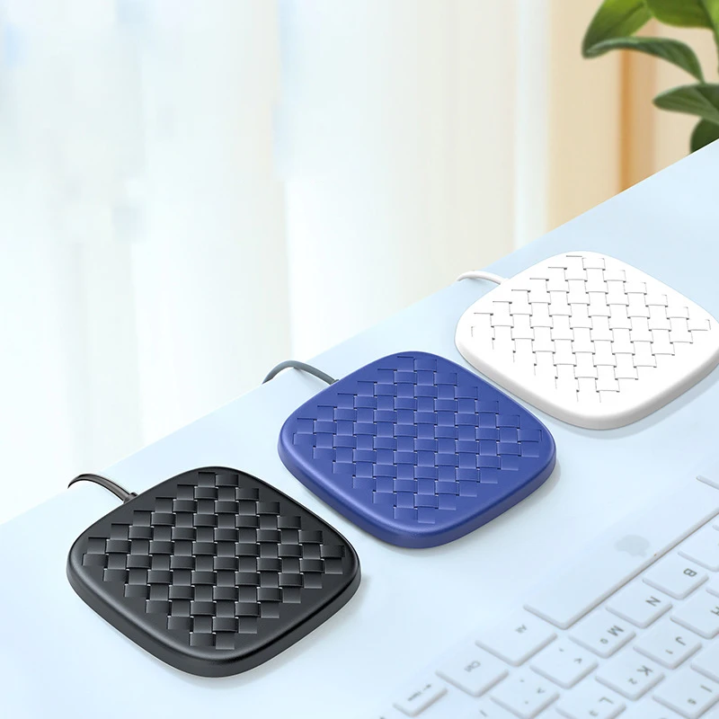NEW 7.5W For iPhone X iPhone 8/8 Plus BV Woven Ventilation Smart Fast Charging 10W For Android Wireless Charging Battery Charger