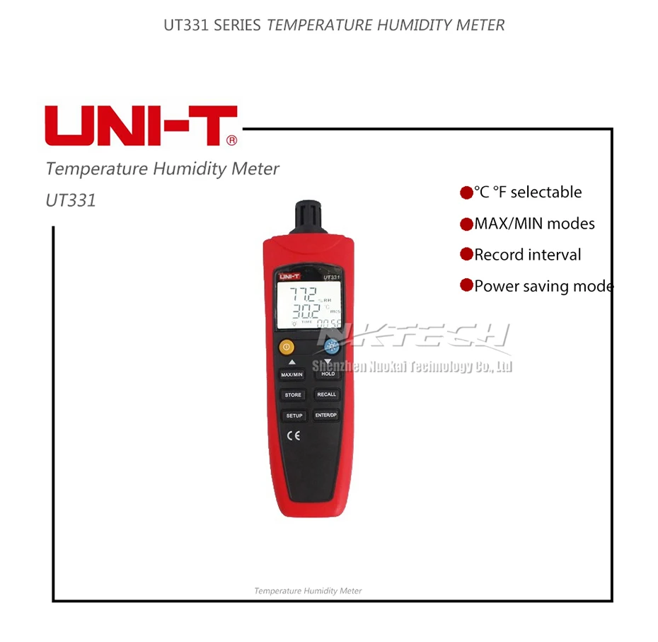 Uni-t цифровой измеритель температуры и влажности UT332 UT331 термо-гигрометр термометр для хранения данных напоминание USB точка передачи росы