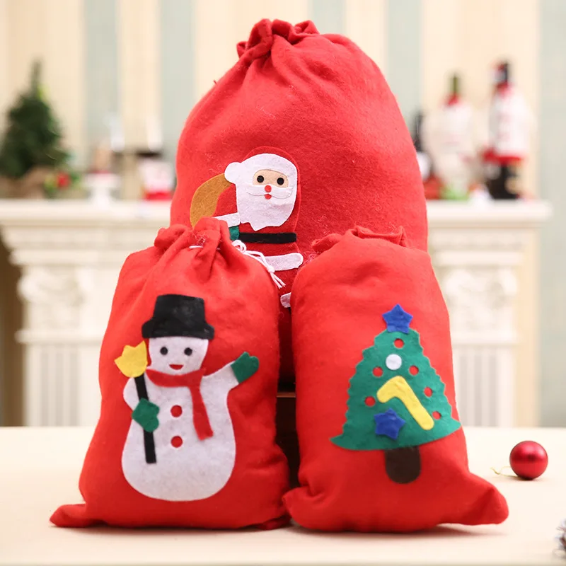 Рождественские подарочные сумки Санта Клаус Снеговик большой рюкзак дети банкет рождественские подарки держатели сумка для хранения домашняя Рождественская вечеринка украшения