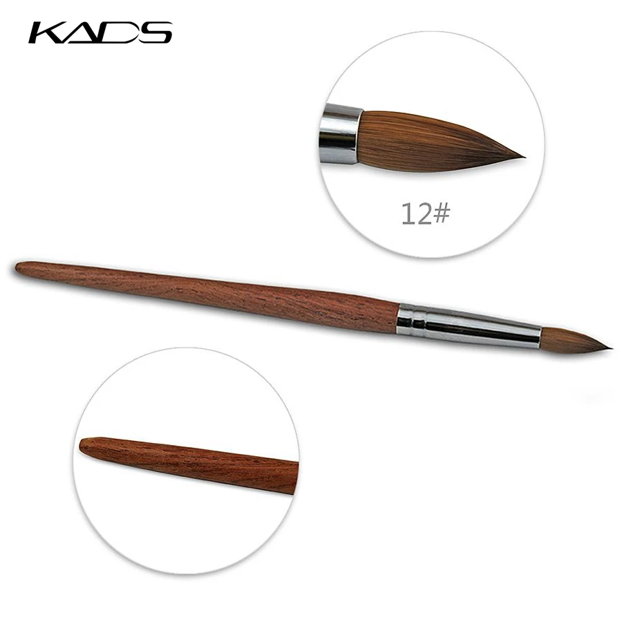 KADS маникюрная кисть Kolinsky Акриловые Соболь кисти для ногтей акриловые кисти для дизайна ногтей набор для ногтей Удлинительный УФ-гель инструменты для строительства