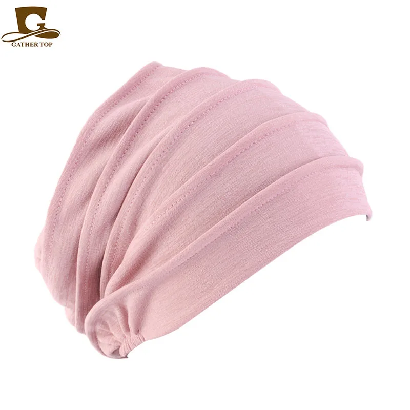 

Women Slouch Beanie Chemo Cap Solid Color Bonnet