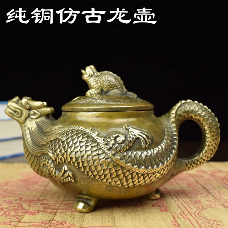 Чайник Jinlong из меди медный чайник dragon Huanglong tiger Queen s feng shui украшения | Дом и сад