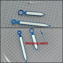 Синие края зеленые светящиеся стрелки часов подходят ETA 6497,6498 Чайка ST36 движение p854