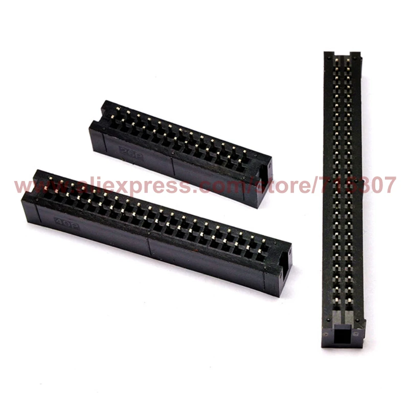 PHISCALE 10pcs idc connector 2.54mm idc header 50P double row 2x25 Pin idc male connector