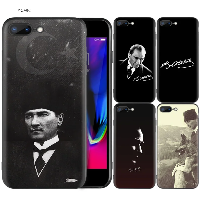

Silicone Case Shell Coque for iPhone 7 8 6 6S Plus X XS MAX XR 5C 5 5S SE 7Plus 8Plus 7+ 8+ Turkey Mustafa Kemal Ataturk