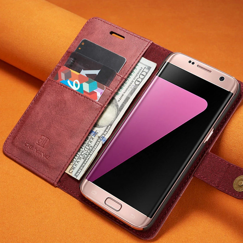 S7 Edge Celular DG. MING 2 en 1 funda Cartera de cuero genuino Samsung Galaxy Edge Capa funda de teléfono con tapa magnética|for samsung galaxy|s7 edgephone - AliExpress