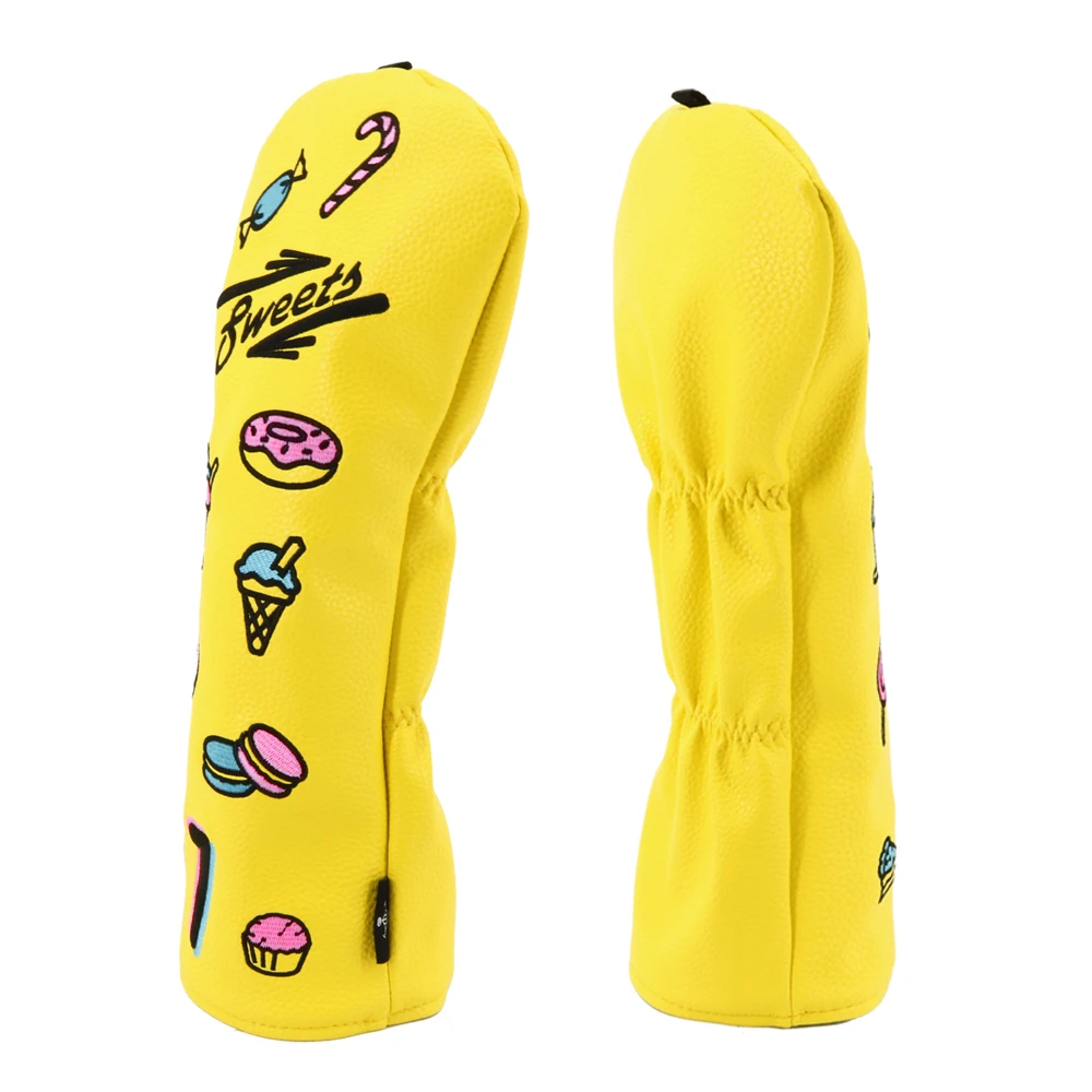 6003522 BIG TEETH golf driver cover yellow (8)