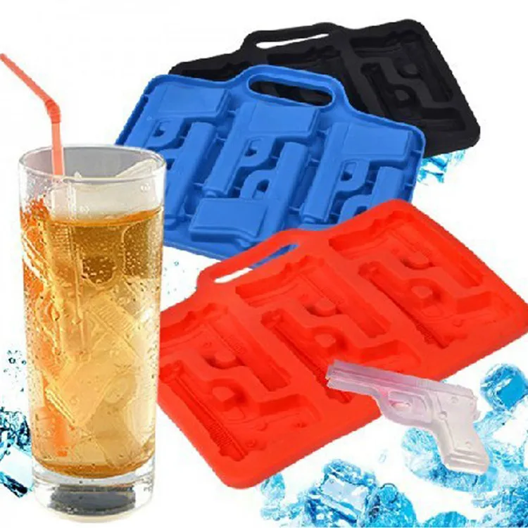 Party Drink Ice Cube Tray Cool Pistol Gun Style Ice Cube Mold Ice Cream