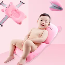 Новорожденный ребенок ванна Нескользящие Портативный воздушной подушке кровать складная мультфильм коврик мягкое сиденье для раковина