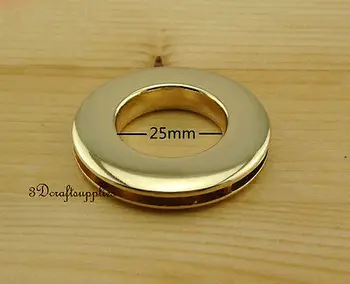 

eyelets metal with washer grommets gold round 4 pieces 25 mm AT47