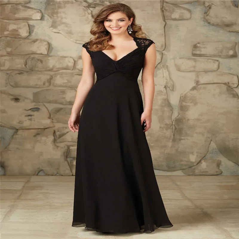 Maternity Formal Wedding Party Dress Long Chiffon Black