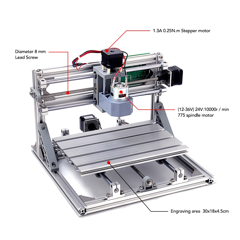 3 оси 3018 DIY гравировальный станок GRBL управления DIY CNC машина с ER11 Pcb Pvc фрезерный станок 30x18x4,5 см Деревянный фрезерный станок гравировка