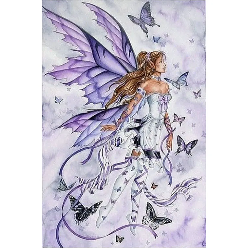 5D DIY full Diamond Mosaic Stitch Kits Diamond Painting butterfly fairy