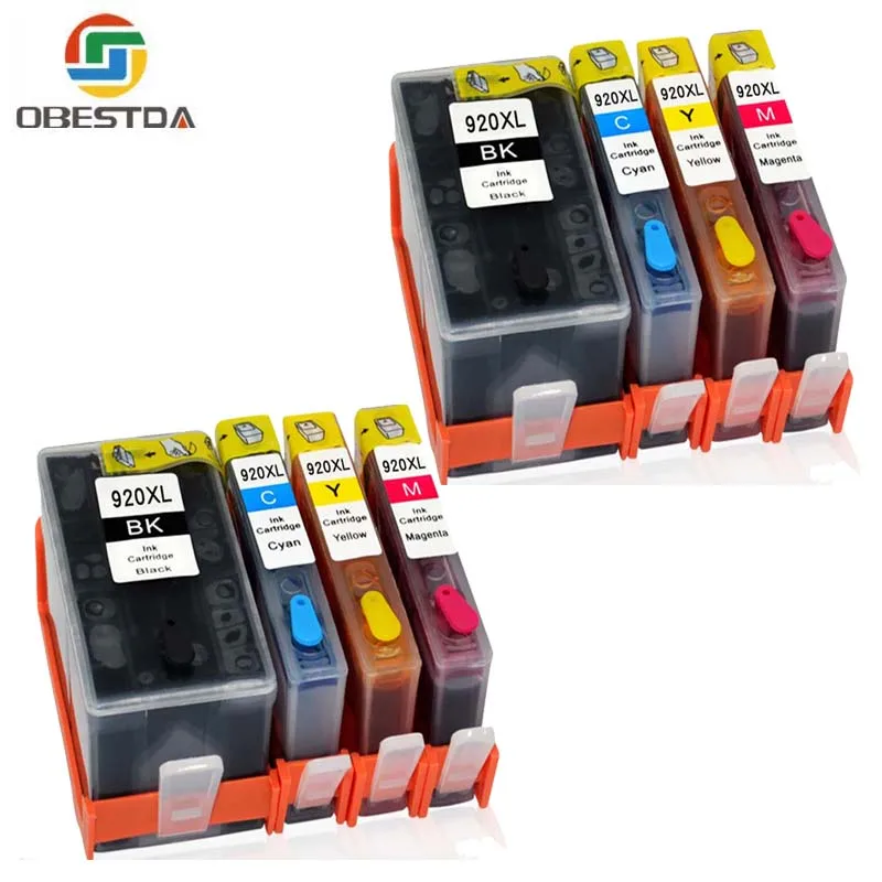 8pcs Obestda Compatible Ink font b Cartridges b font For HP 920 Deskjet 6000 6500 7000