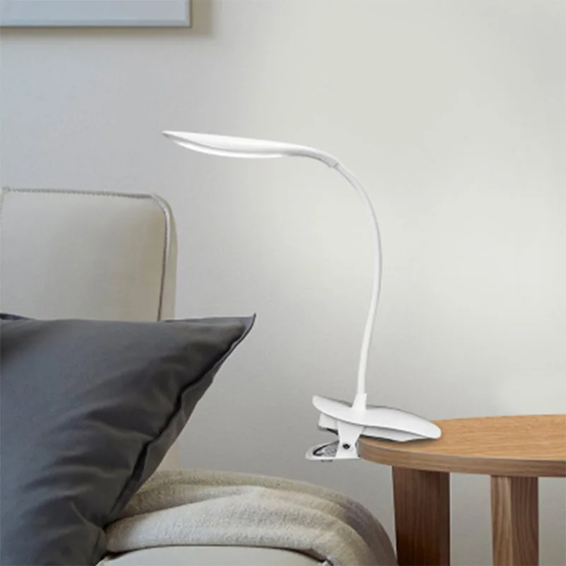 Buy Touch Sensor Dimmable Clamp Folding LED Desk Table Lamp Small clip lamp for Reading Study Bedroom Office 18650 LED Desk lamp