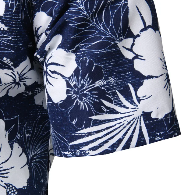 Mens Summer Beach Hawaiian Shirt 2018 Brand Short Sleeve Plus Size Floral Shirts Men Casual Holiday Vacation Clothing Camisas 4