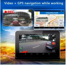Best 7 Inch GPS Navigation DVR Camera With Rear view Camera & Radar Detector FHD 1080P G-Sensor Built in 16GB Free New Map