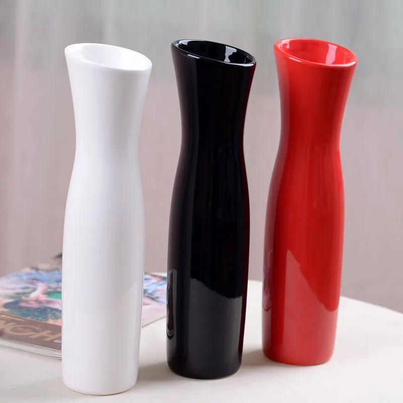 Good Quality ceramic slim vase tub home decoration wedding gift three