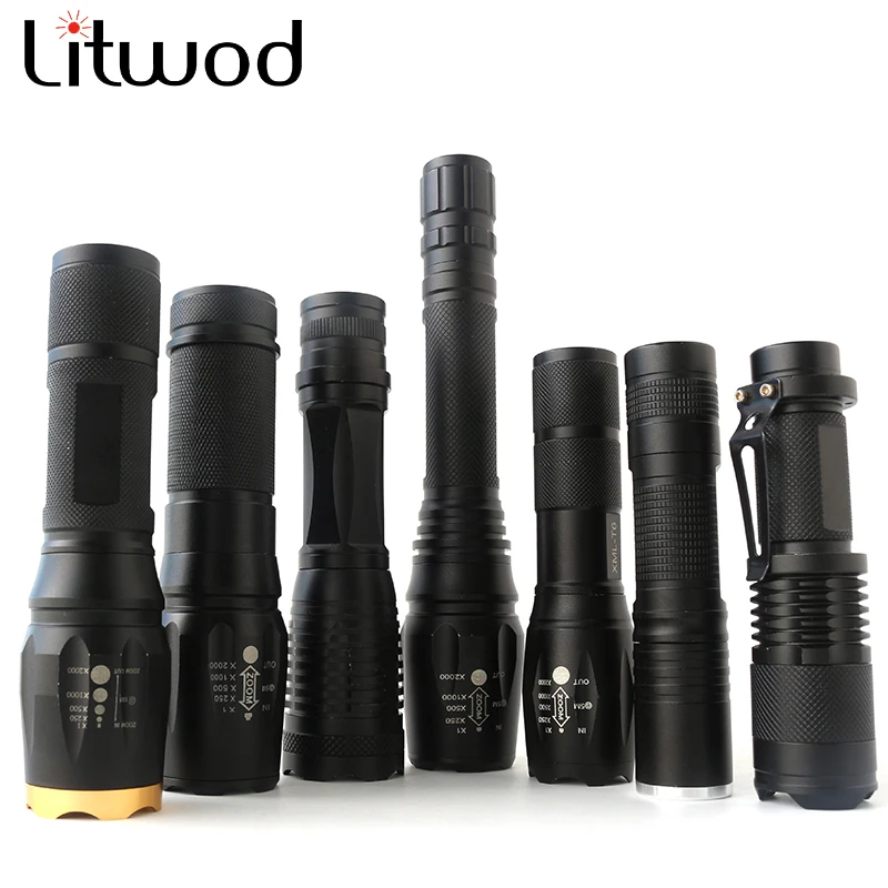 

z20 Litwod LED flashlight torch XM-L T6 Aluminum Waterproof Zoomable light for 18650 Rechargeable Battery or AAA