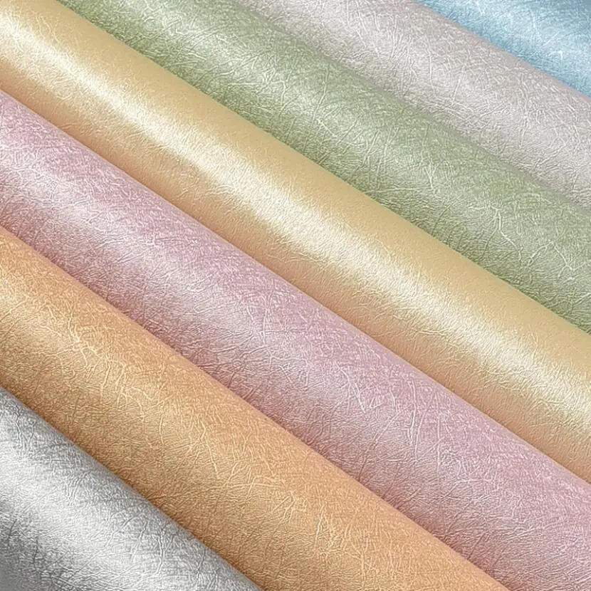 

High Quality Plain Silk Texture Wallpaper Solid Color Waterproof Self Adhesive PVC Wallpapers 10m Rolls Home Decor Behang W202