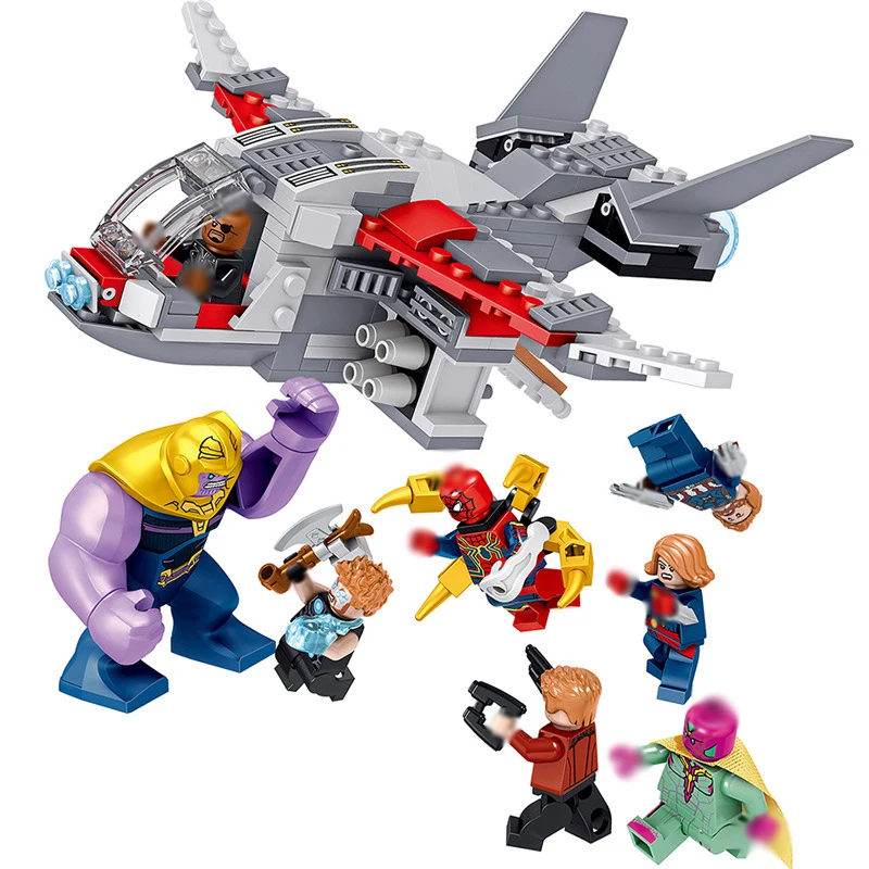 

8 pcs Super Hero Avengers Block Captain Marvel 8 in 1 Boy Puzzle Assembled Building Block Toys For Children#E