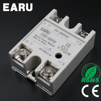 

1pcs Solid State Relay Module SSR-60VA 60A 500K ohm TO 24-380V AC SSR 60VA Resistance Regulator