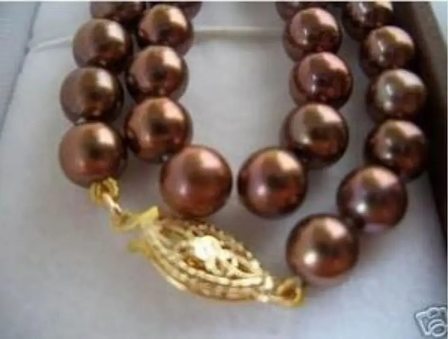 

RARE AAA++ COFFEE 8MM AKOYA shell PEARL NECKLACE 18" YRTE^^^@^Noble style Natural Fine jewe FREE SHIPPING