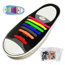 16Pcs/Set Shoe laces Running No Tie Elastic Silicone Shoe Laces All Sneakers Fit Strap Shoelace Unisex Women Men Athletic